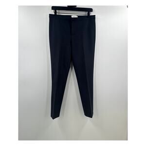 R Label Black Straight Pleated Work Pant Size Medium